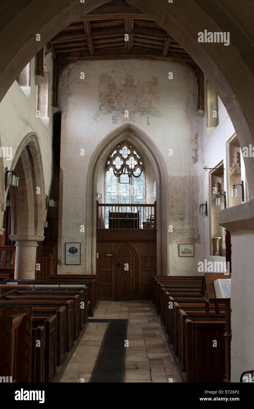 St. Leonard`s Church, Bledington, Gloucestershire, England, UK Stock Photo